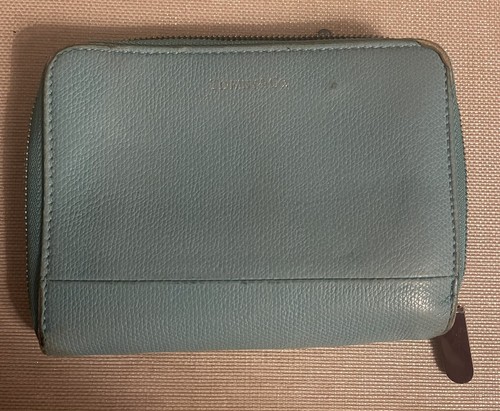 Tiffany & Co Blue Leather Zip Purse Wallet - Picture 7 of 18