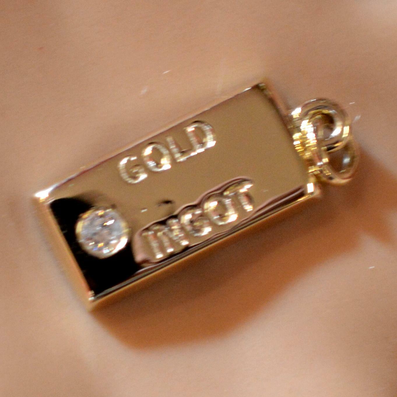 9ct gold new solid diamond gold ingot eBay