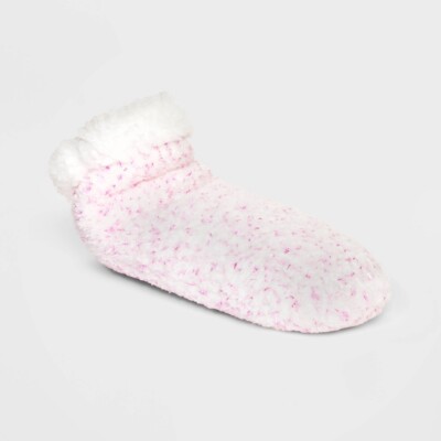 Girls Slipper Socks art class White/Pink Size M/L