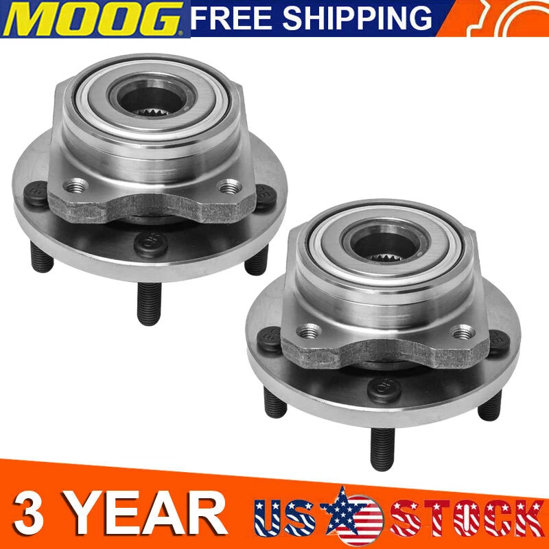 Par de montaje de cojinete de rueda delantera y buje Moog para Dodge Grand Caravan 2001-2007 Foto 4 de 4