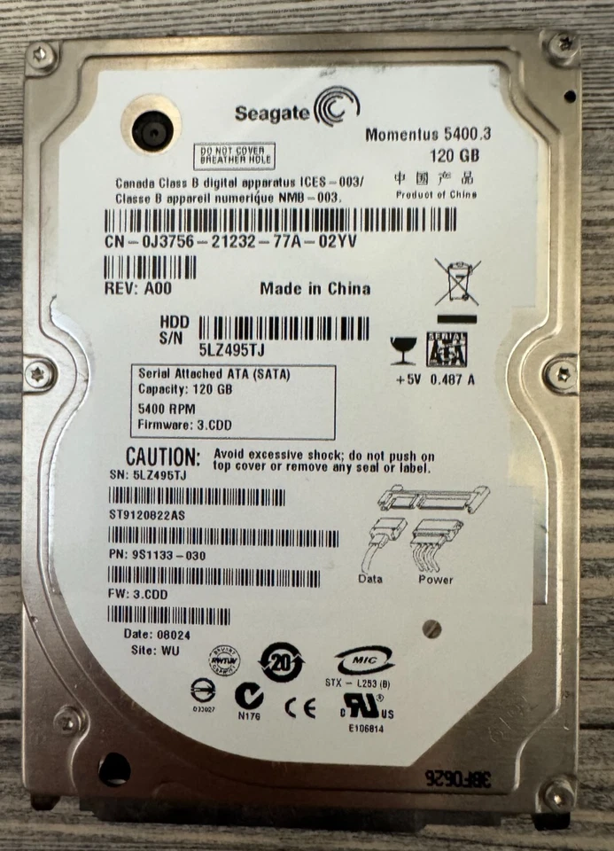 Seagate ST9120822AS 3.ALC WU 120gb Sata 2.5" - Image 3 of 4