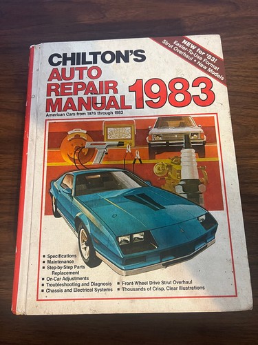 Chilton's 1976-1983 Auto Repair Manual Hard Cover 1000's Illustrations