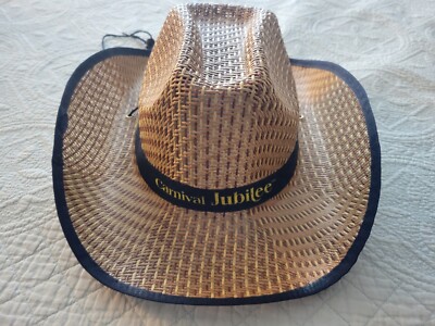 Carnival Cruise Jubilee Inaugural 2023 Sailing Souvenir Straw Hat - Rare!