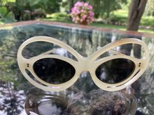 VINTAGE MAY MASK CREAM SUNGLASSES MADE IN USA