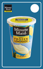 Taza de limonada congelada suave Minute Maid pegatina para camión de helados 5"x8"