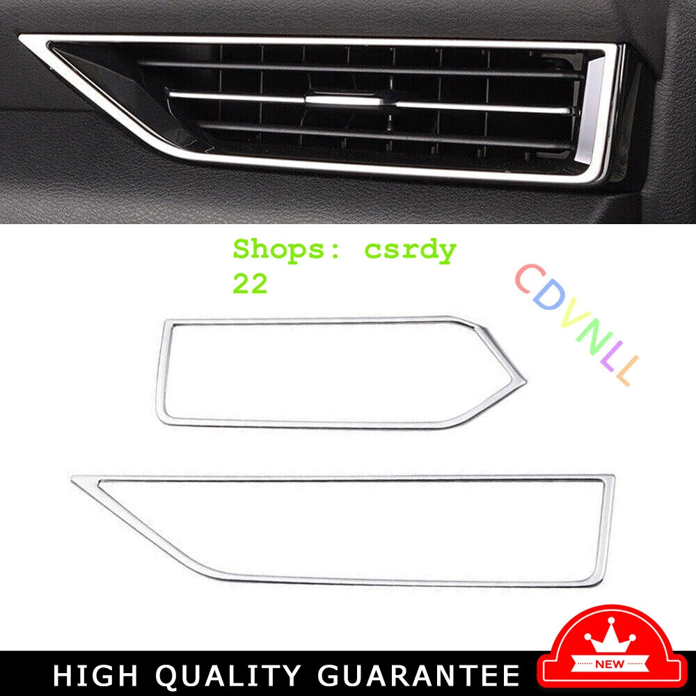 Console L&R Air Outlet Vent Trim For Nissan Sentra Sylphy 2020-2022 Silver Steel