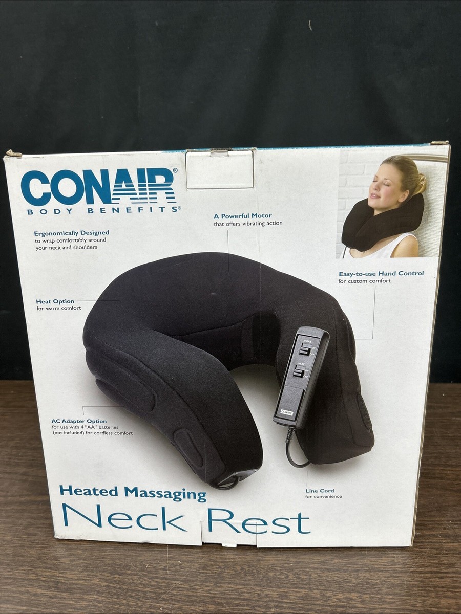 Conair Body Benefits Heated Massaging Neck Rest Soothes Upper Back & Neck