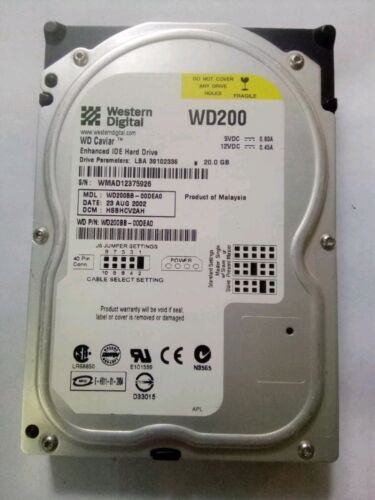 Western Digital WD200BB-00DEA0 WD200 20GB 7200 RPM IDE Hard Drive Jumper Screws