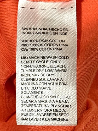 Chicos The Ultimate Tee Long Sleeve Orange Blouse Size 3 - Picture 6 of 9