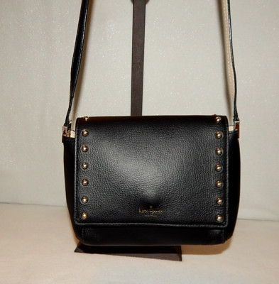 Kate Spade Handbag Purse WKRU5308 F066 Sanders Place Avva Black Leather Studded