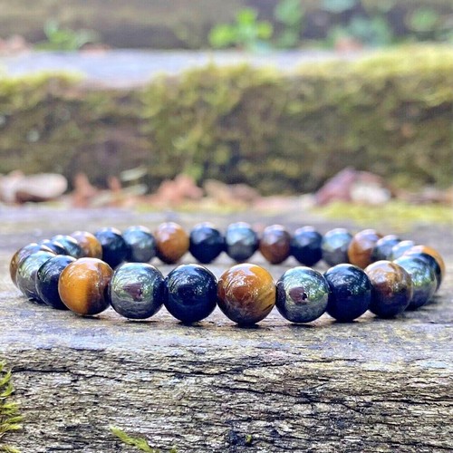 Bracelet En Pierres Naturelles - Œil De Tigre, Obsidienne & Onyx - Style Bohème