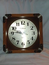Waltham Spartus 10.75" Wood Plexiglass Quartz Wall Collectible Clock Made In USA