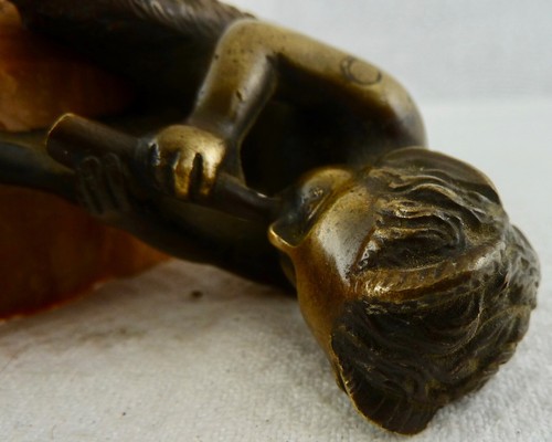 Figura de bronce vienés bronce pan fauno antiguo - Imagen 12 de 12