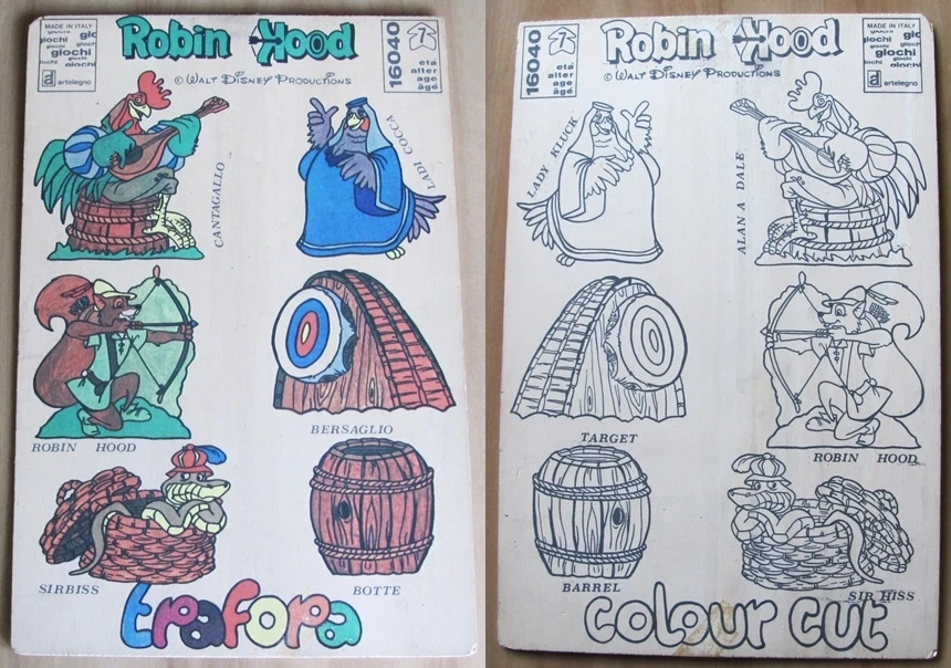 Robin Hood - Disney Trafora Spiele Artelegno -in Sperrholz Mit Vielen Figuren - Bild 1 von 1