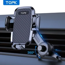 TOPK Metal Extension Hook Air Vent Phone Mount, compatible with all smartphones