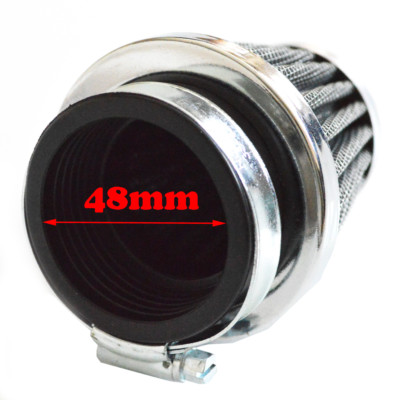 48mm Motorcycle Air Intake Pod Filter Cleaner For Honda Yamaha Kawasaki Suzuki