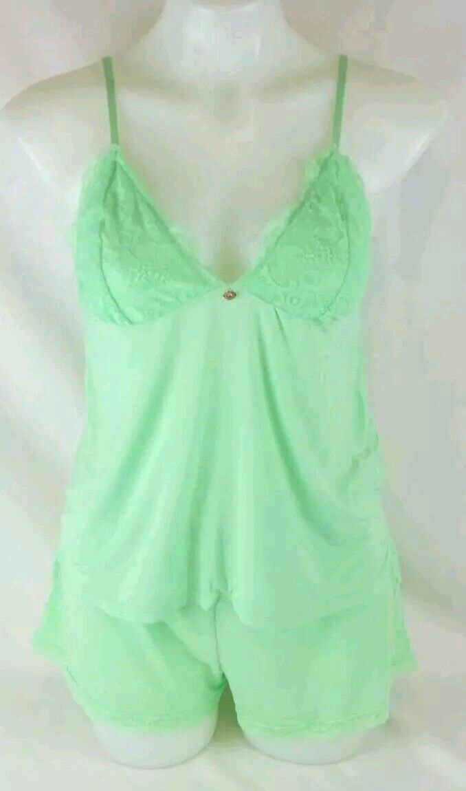Sofia Intimates Mint Green 2PC Shorts Pajama Set … - image 1