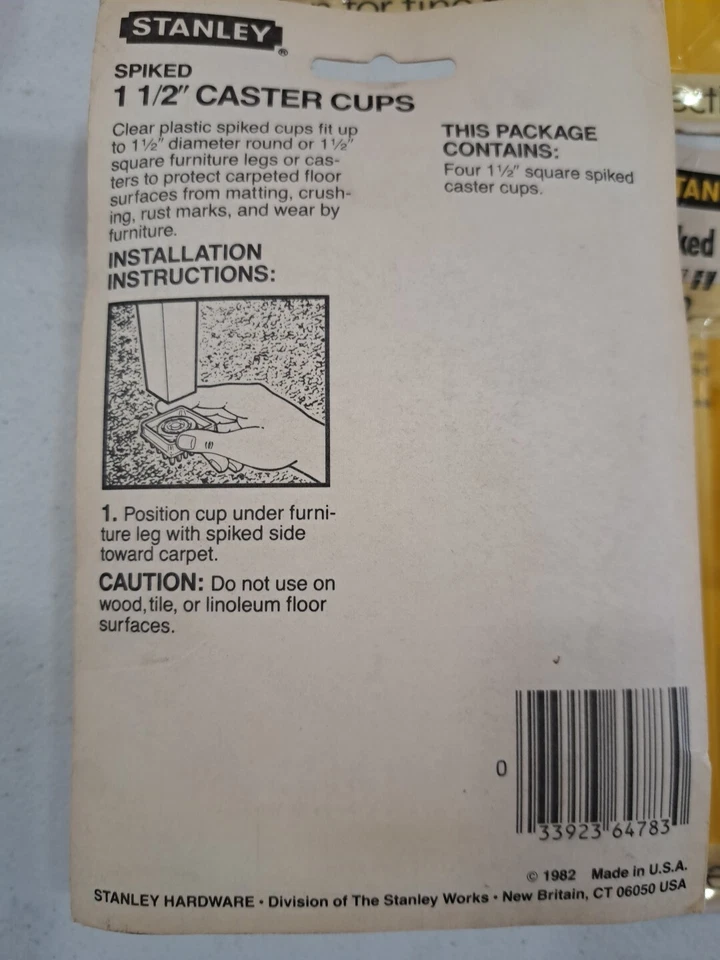 Tazas giratorias transparentes con clavos Stanley de plástico 1 1/2" CD86-4783 4 piezas (5 paquetes) Foto 3 de 4