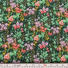 Florals on Green MVP Collection by Fabri-Quilt Cotton Fabric by the HALF YARD