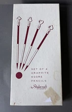 Vintage Set of 4 Bridge Graphite Score Pencils by Stylecraft In Original Box