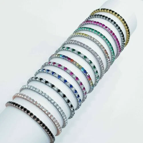 Bracciali di lusso tennis in argento