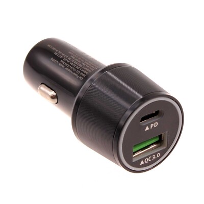 For Samsung Galaxy S23/Ultra/Plus - 36W Quick Car Charger 2-Port USB Type-C PD