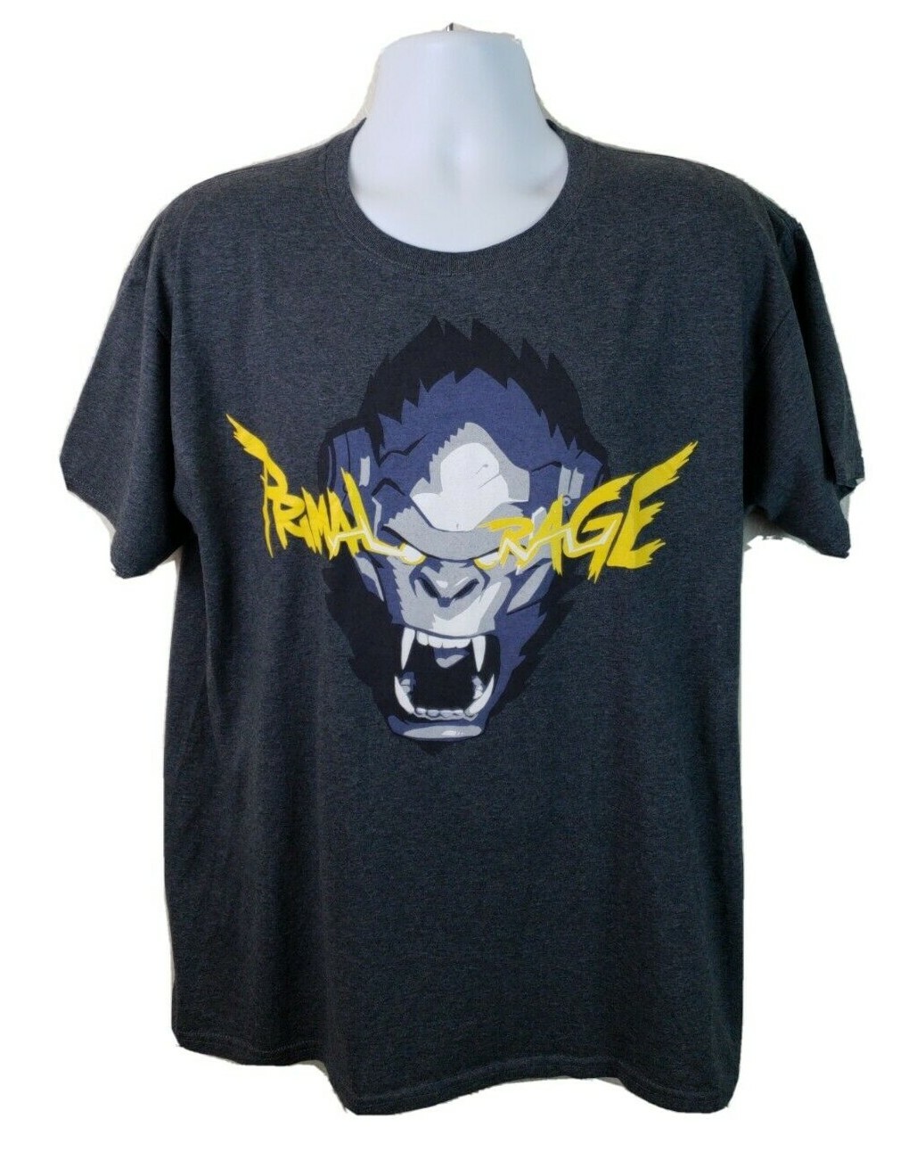 Official Overwatch XBOX PS4 Blizzard Winston Primal Rage gray t-shirt Large