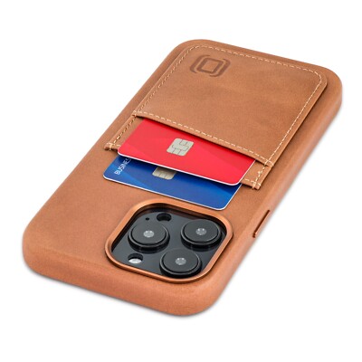 Dockem Genuine Leather Card Case for iPhone 13/14/15, Pro, Plus, Pro Max; M2GL