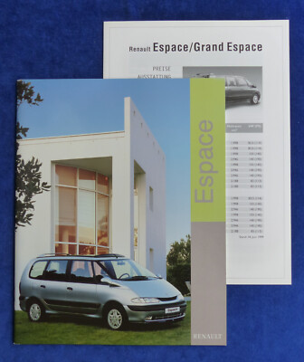 Renault Espace & Grand Espace year of manufacture 2000 brochure + price list 06.1999