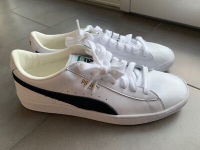 PUMA Basket Classic white black Gr. 44.5 US 11 UK 10 NEU 351912 03 Suede Liga