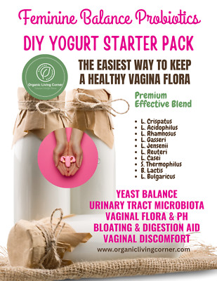 Feminine Balance Yogurt Starter Pack - Grown in A2 Milk - Unique Strains Blend 