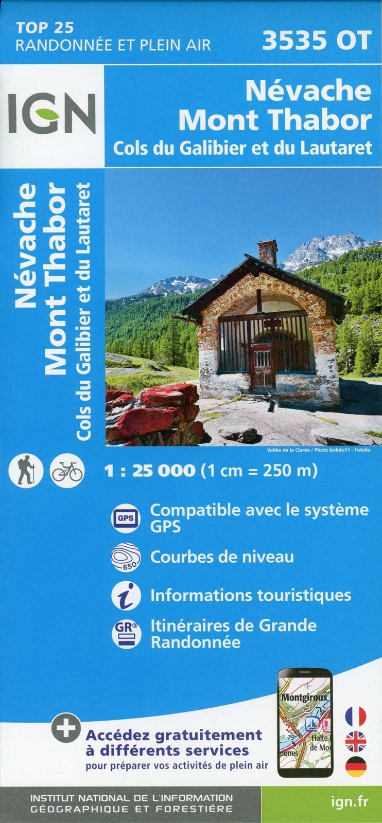 Thumbnail - Névache.mont Thabor. Cols Du Galibier Et Du Lautaret 1:25 000