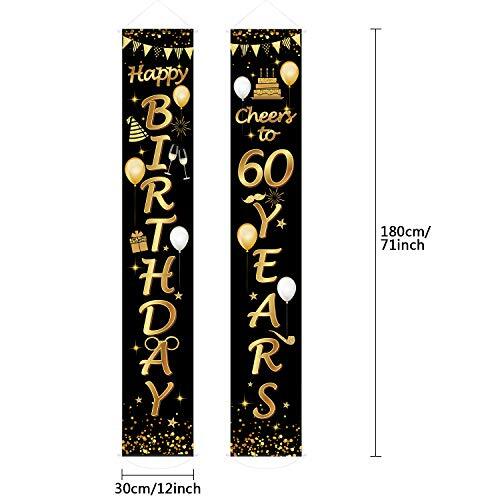 2 Stück Party Deko Prost auf 60 Jahre Banner 60. Party 60. Geburtstag - Bild 3 von 7