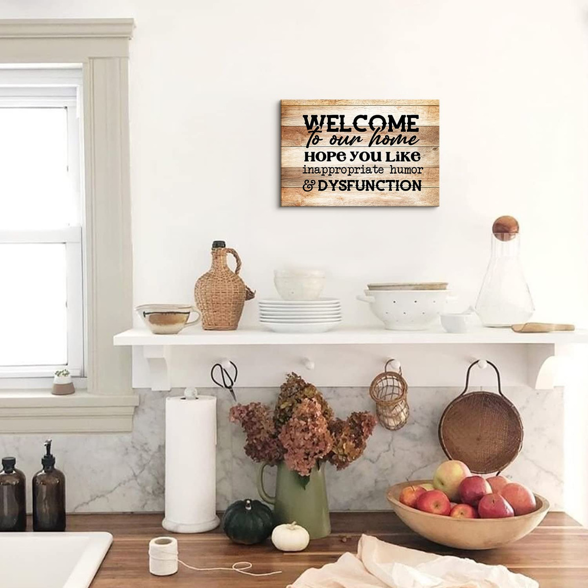 Kitchen Wall Art Farmhouse kitchen Wall Decor In This Kitchen Funny Quote  Poster