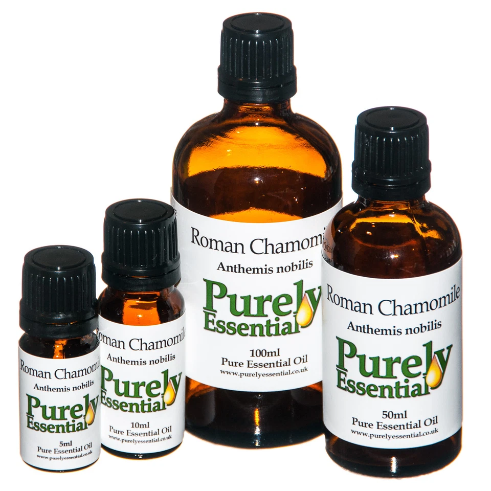 PURELY ESSENTIAL Roman Chamomile Essential Oil 5ml 10ml 50ml 100ml Certified 100% Pure & Natural