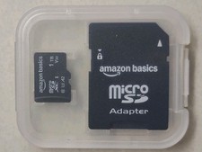 Amazon Basics Micro SD Card A2 U3 V30 1TB w/ Adapter read up to 100MB/s, Black 