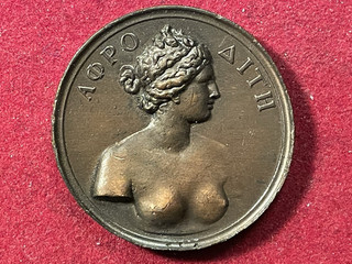 Jugendstilmedaille Aphrodite Venus Göttin der Liebe