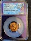 1958-D Lincoln Wheat Penny, Graded, MS-65RD