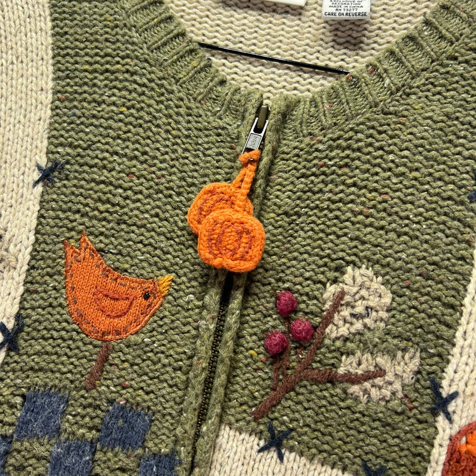 Suéter Croft & Barrow Mujer Grande Espantapájaros Cabincore Cottage Otoño Lana Angora Foto 4 de 4