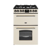 Belling Farmhouse 60cm Dual Fuel Range Cooker With 4 Hobs Cream 60D Grade C