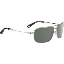 Authentic SPY Leo Silver Happy Gray Green Aviator Sunglasses