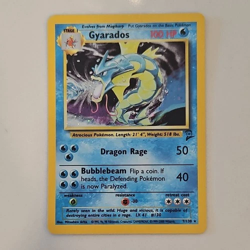 Gyarados Holo Rare Base Set 006/102 100 HP English 1999 PSA 10 CONTENDER