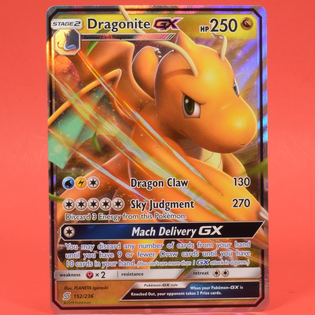 pokemon cards dragonite gx Pokemon TCG English Card Unified Minds Dragonite GX 152/236 Holo Rare