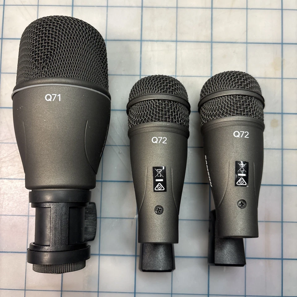 Samson Drum Microphone LOT OF 3: 2-Q72’s, 1-Q71 with Mount Clip - Image 2 of 4