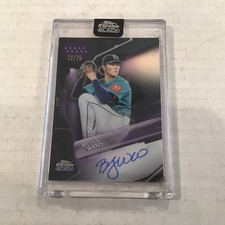 2024 Topps Chrome Black Autographs Bryan Woo CBA-BW Purple/75 Investment Hot