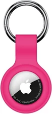 Compatible with AirTag Case Keychain Air Tag Holder Medium, C4-Hot Pink 