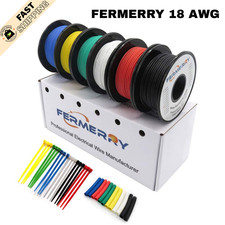 18 AWG Silicone Stranded Wire Kit 6 Colors 30FT Tinned Copper Flexible Set