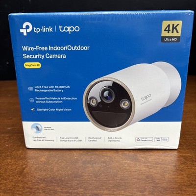 TP-Link Wirefree Battery Powered Indoor Outdoor Security Camera TC82 White