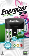 Energizer Recharge Pro CHRPROWB4 Rechargeable AAA  AA Battery Charger Black