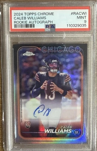 2024 Topps Chrome Caleb Williams Rookie Auto PSA 9